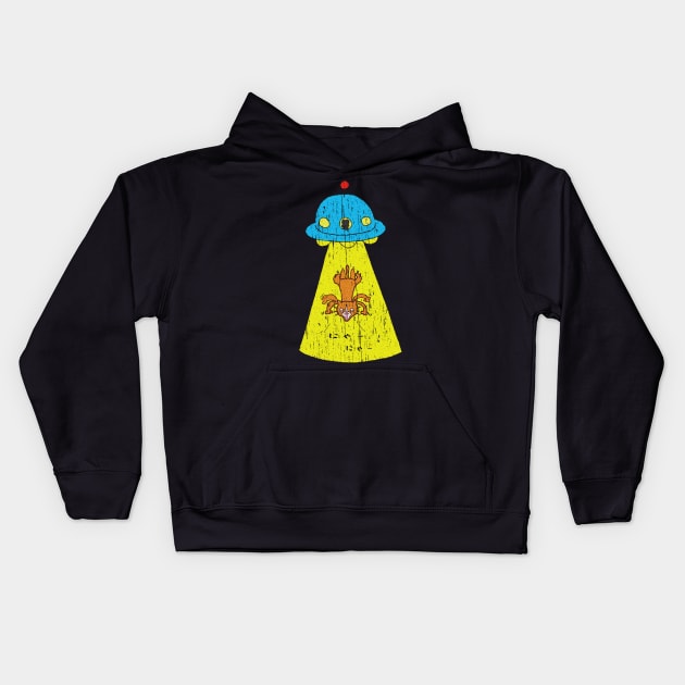 Cat Kidnapper Kids Hoodie by Marclok